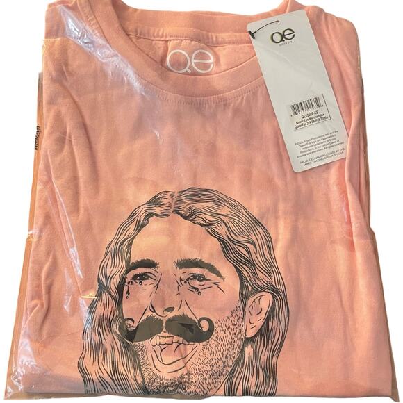 Queer Eye Ok, Its Totally Fine Why am I Crying? Pink Graphic T-Shirt XS NWT - Picture 2 of 4